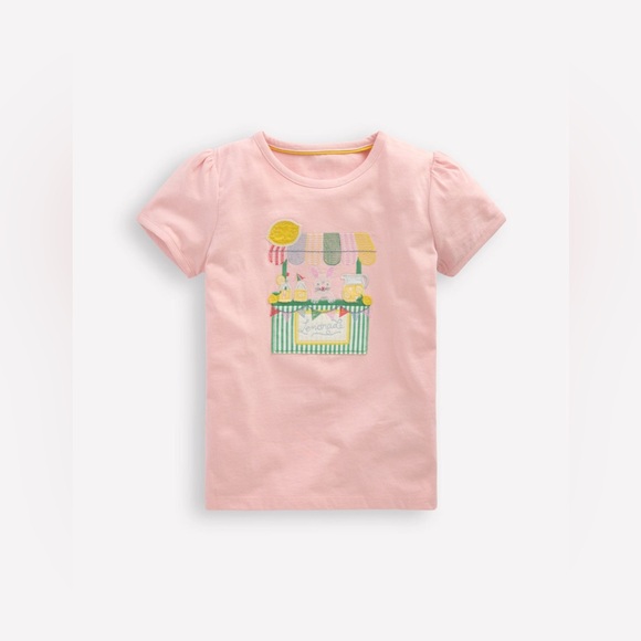 Boden Other - Puff Sleeve Appliqué T-shirt